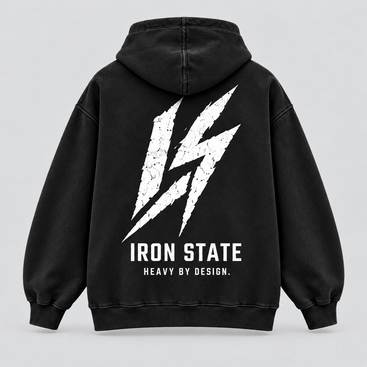 UNDER LOAD HOODIE — BLACK — back view
