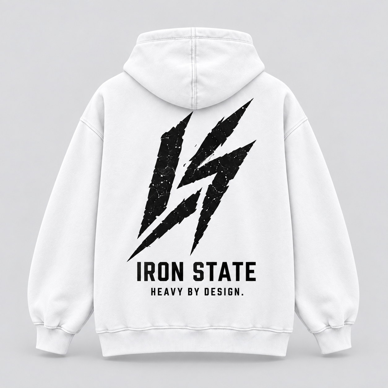 UNDER LOAD HOODIE — WHITE — back view