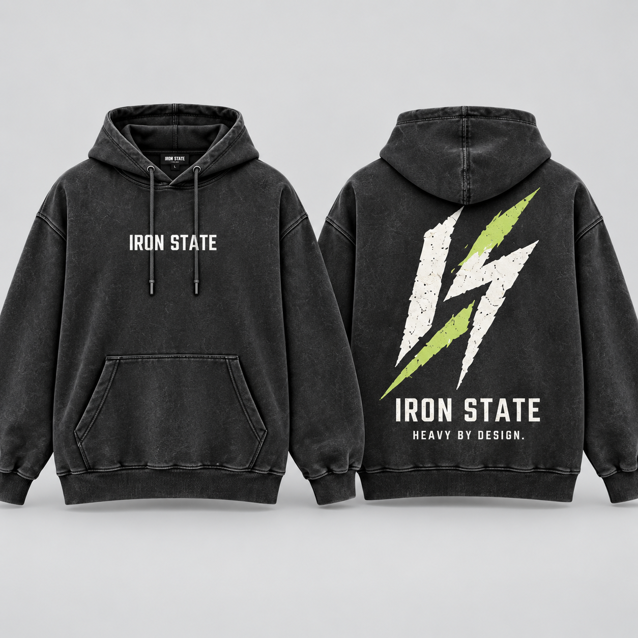 UNDER LOAD HOODIE — WASHED CHARCOAL