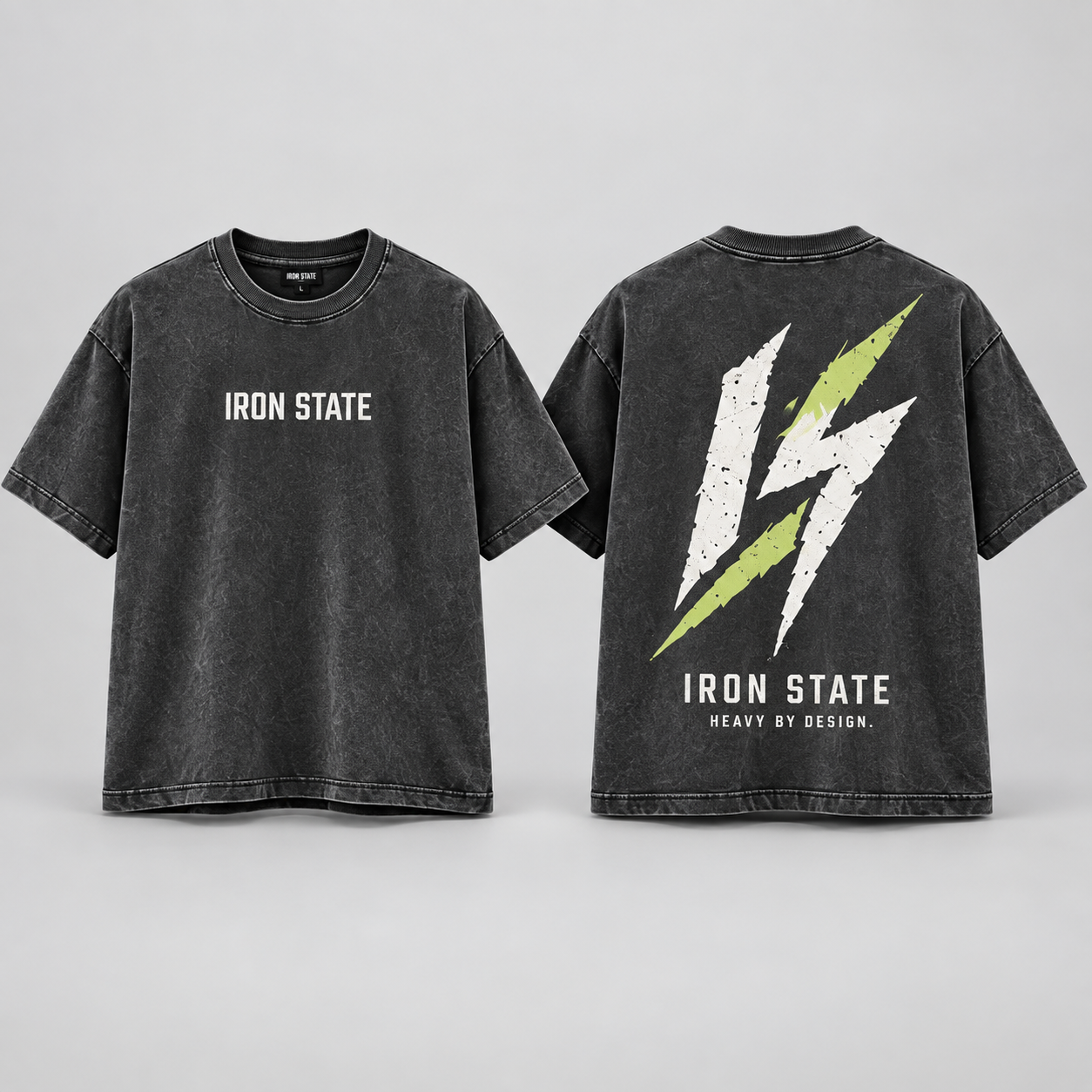 UNDER LOAD TEE — WASHED CHARCOAL